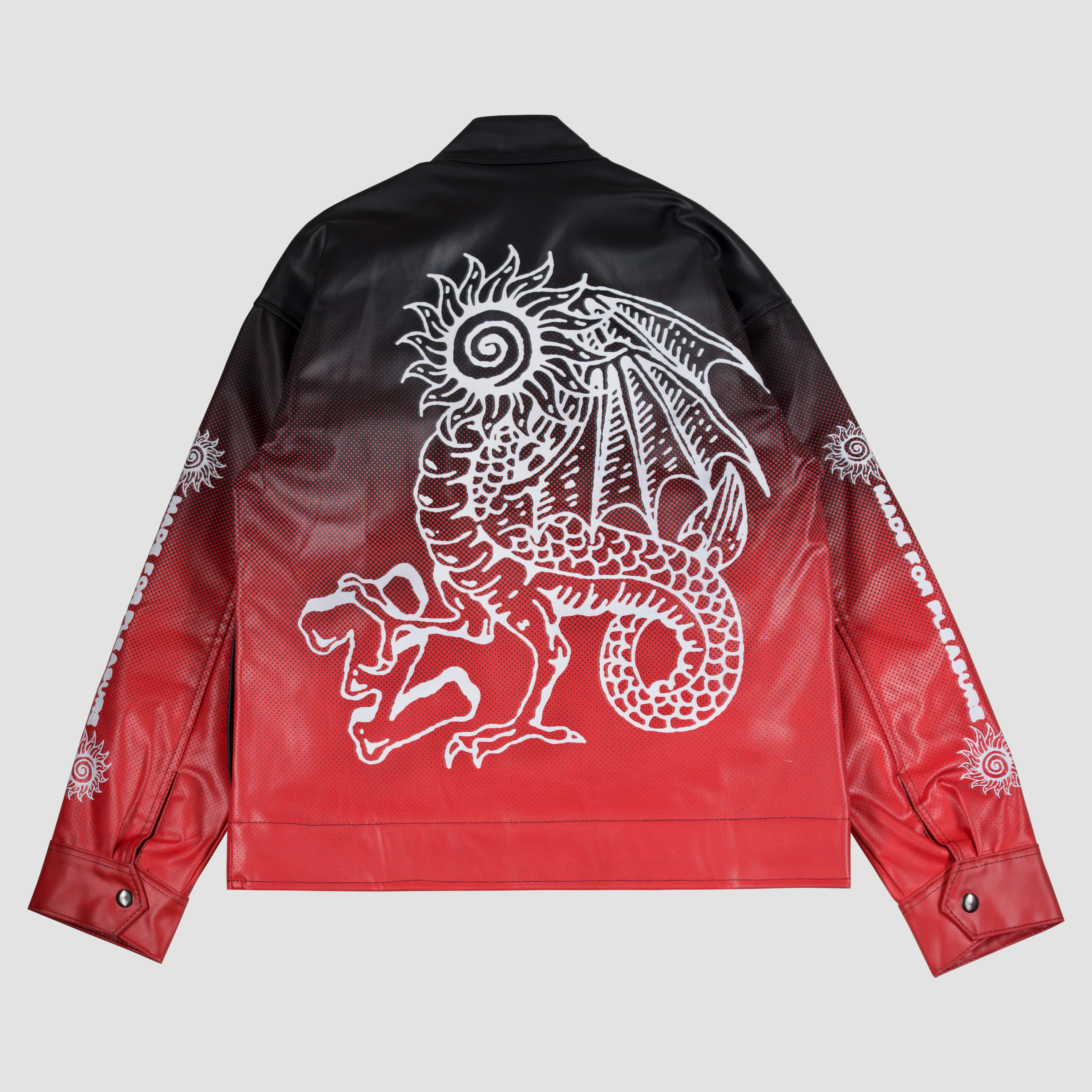 EVILSPIRIT LEATHER JACKET - RYUJIN BLACK/RED UNISEX