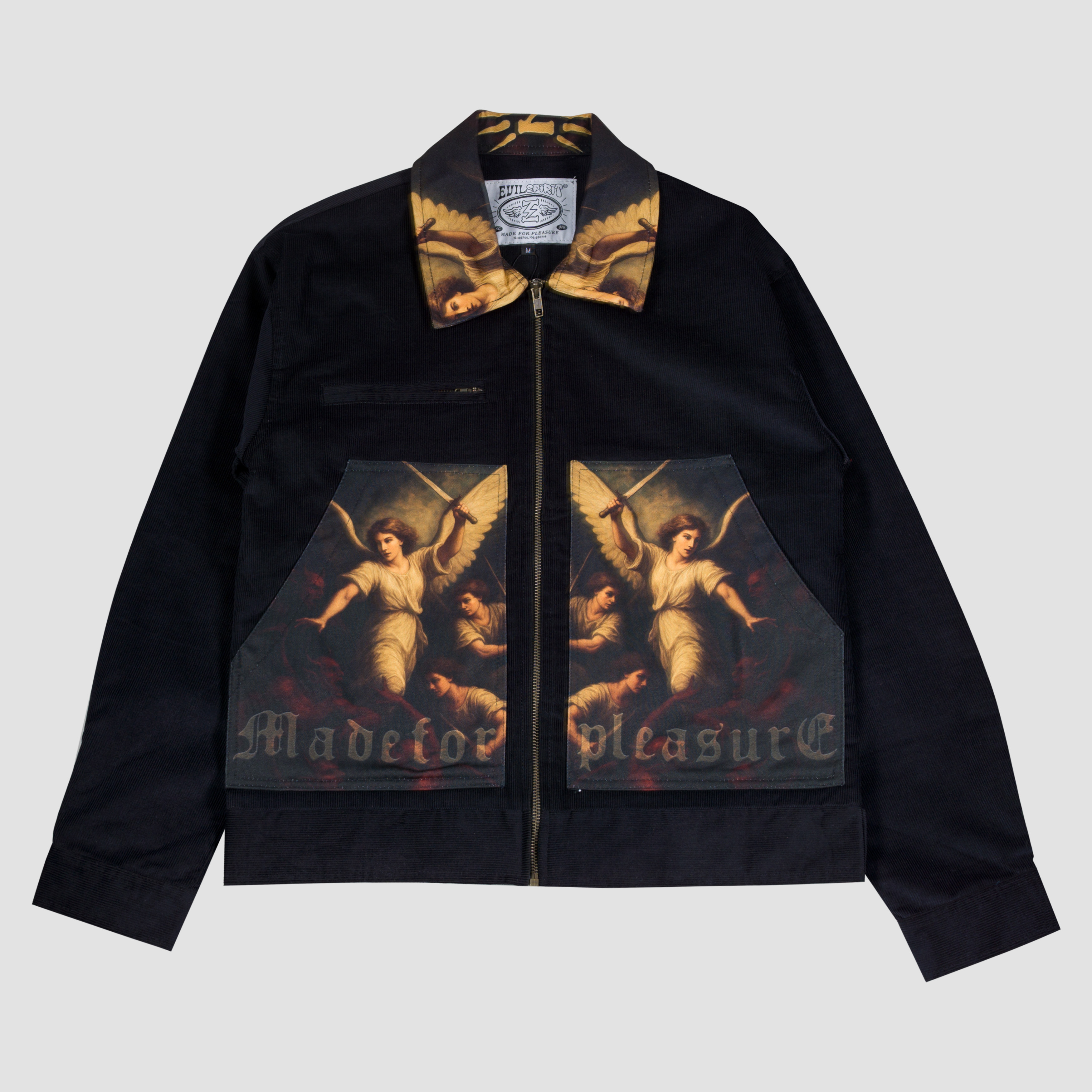 EVILSPIRIT JACKET CORDUROY - QUINZA BLACK UNISEX