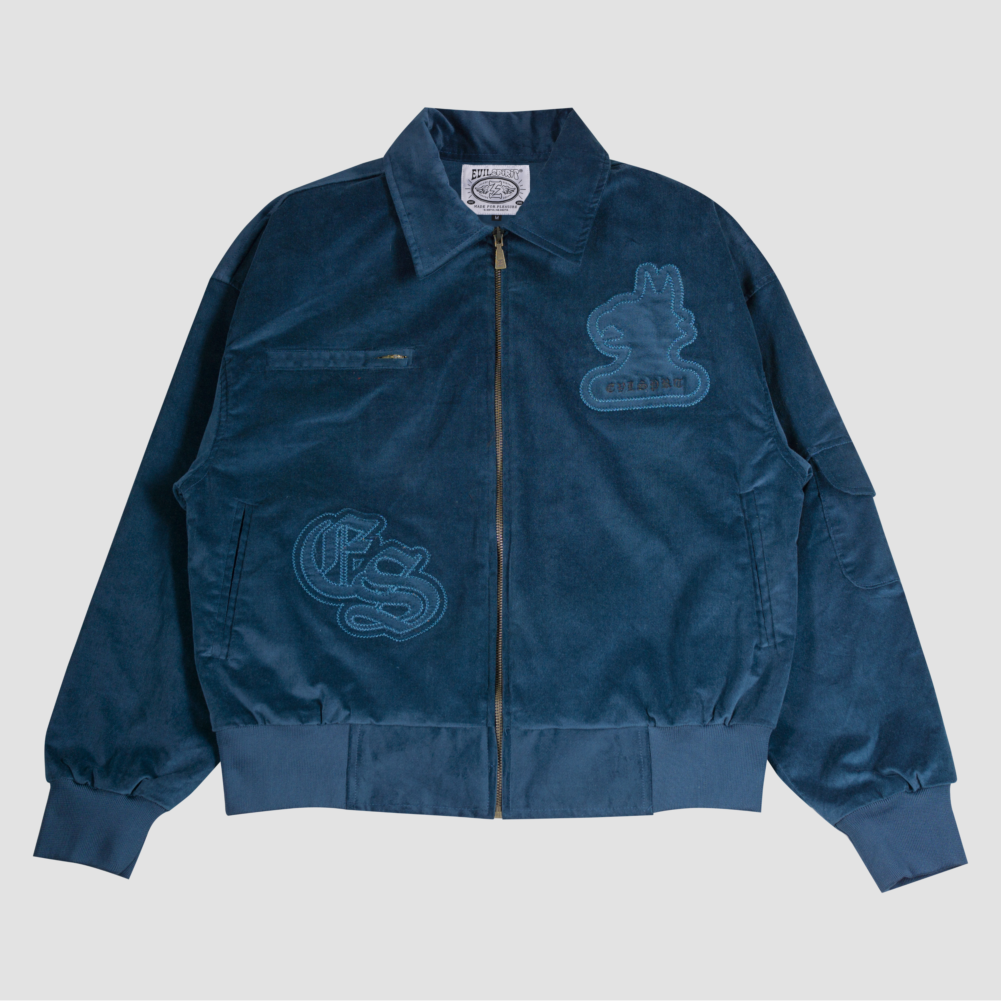 EVILSPIRIT JACKET SUEDE- MORVENT TURKIS UNISEX