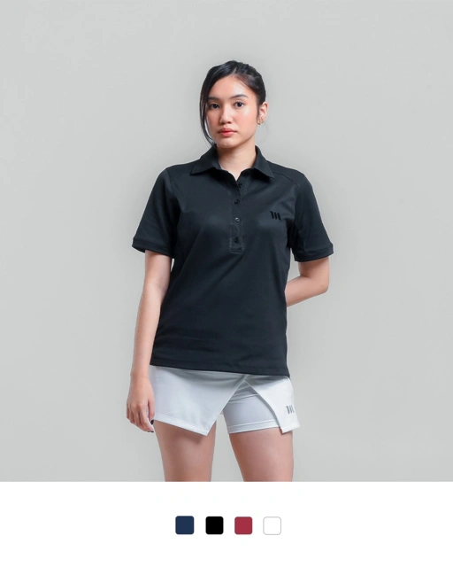 Welds. Polo Shirt Essentials Woman - Pakaian Olahraga Wanita Padel Tennis Golf Kaos Kerah Kasual
