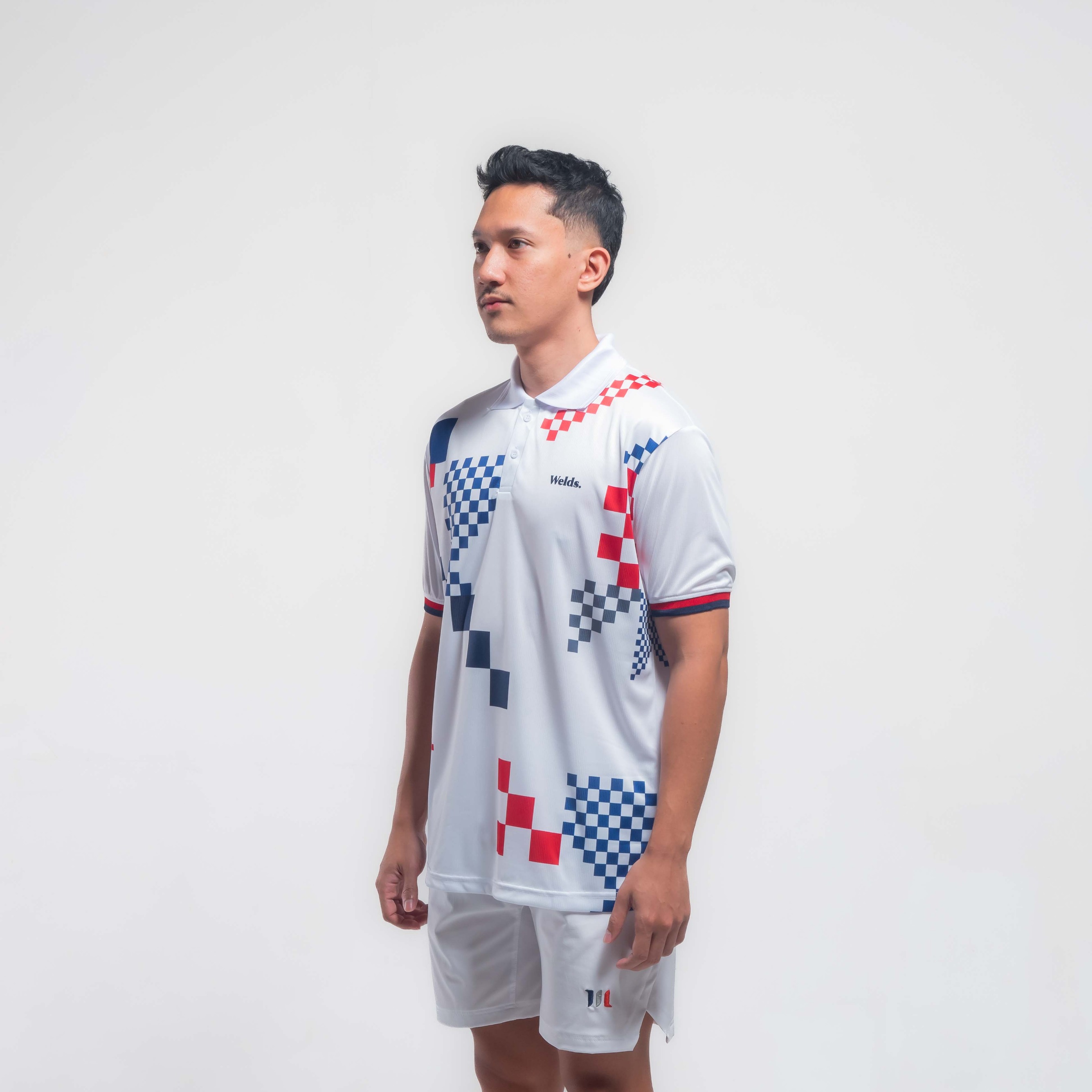Welds Court Mosaic - Jersey Padel Pria Dryfit | Baju Olahraga Premium