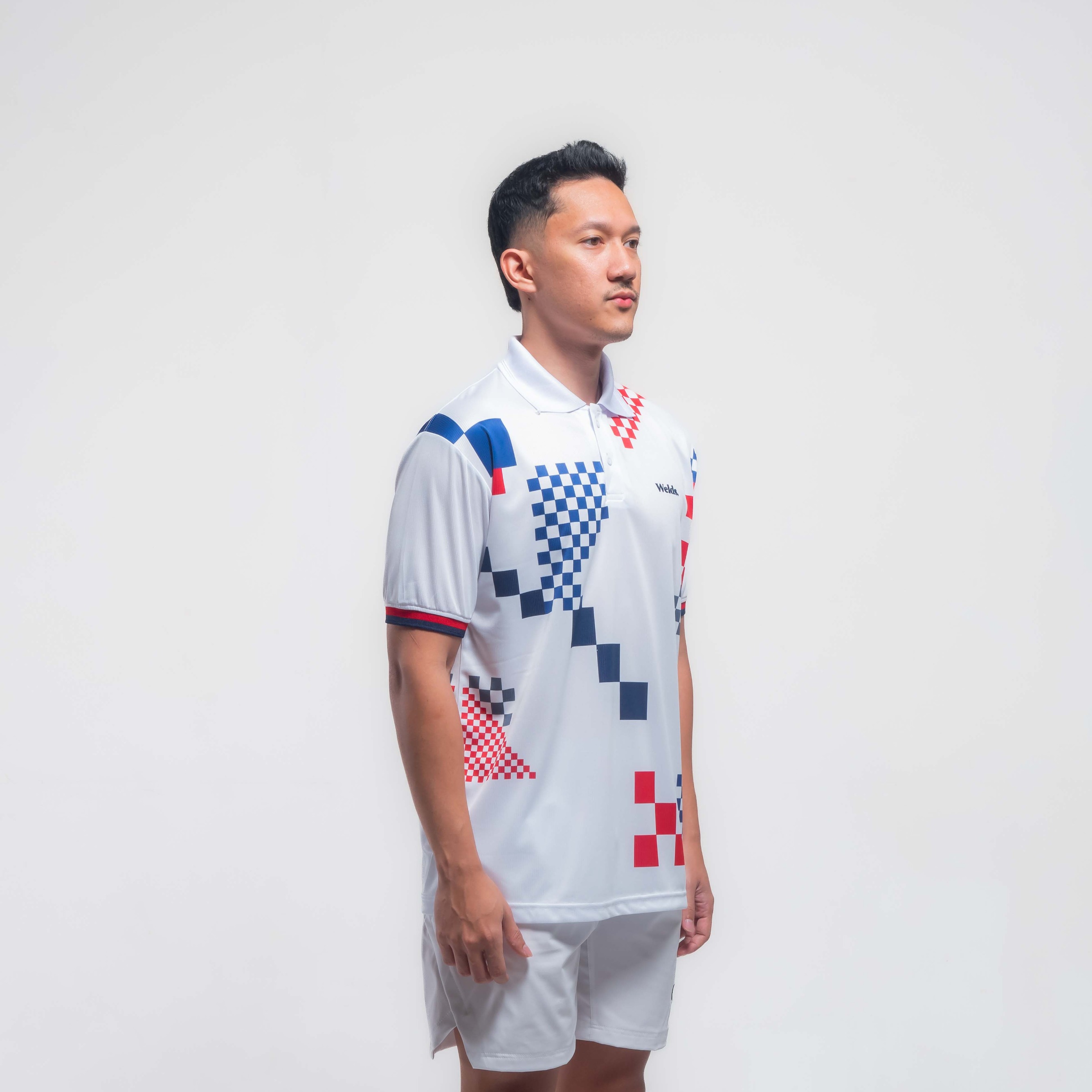 Welds Court Mosaic - Jersey Padel Pria Dryfit | Baju Olahraga Premium