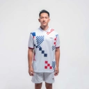 Welds Court Mosaic - Jersey Padel Pria Dryfit | Baju Olahraga Premium