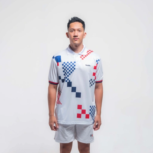Welds Court Mosaic - Jersey Padel Pria Dryfit | Baju Olahraga Premium
