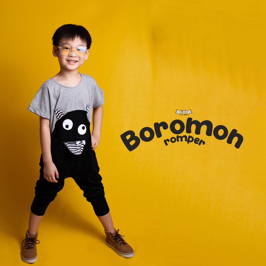 Anoba Boromon Romper - Jumpsuit Anak - Baju Main Anak - Full Cotton