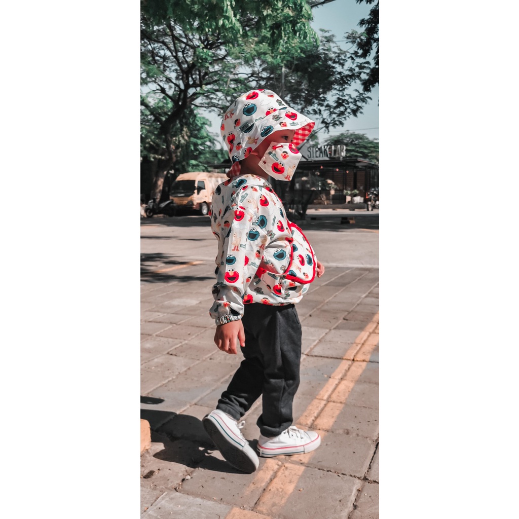 ROMPER PRINT ELMO - Baju Anak Laki-Laki dan Perempuan. Jumpsuit Anak. Jumper Anak. Baju Anak.