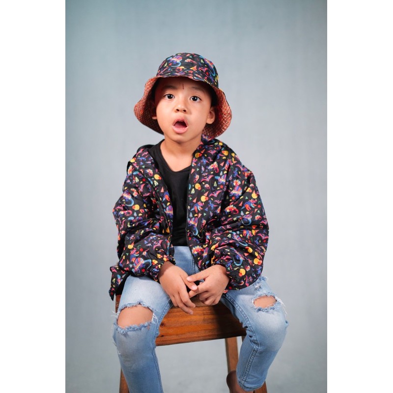 Anoba jaket anak print - windbreaker anak