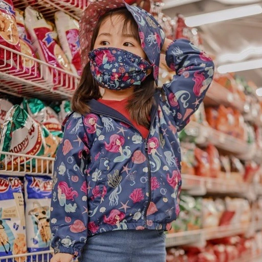 Anoba jaket anak print - windbreaker anak