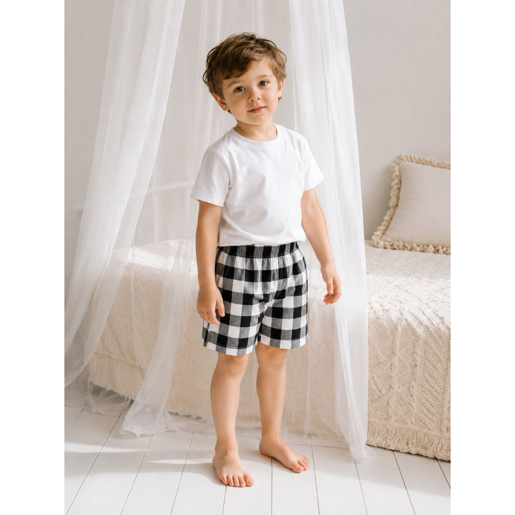 Anokids. Celana Anak Laki laki. Celana Pendek Salur. Celana Harian Anak. Boxer Anak 1-12 Tahun celana pendek anak