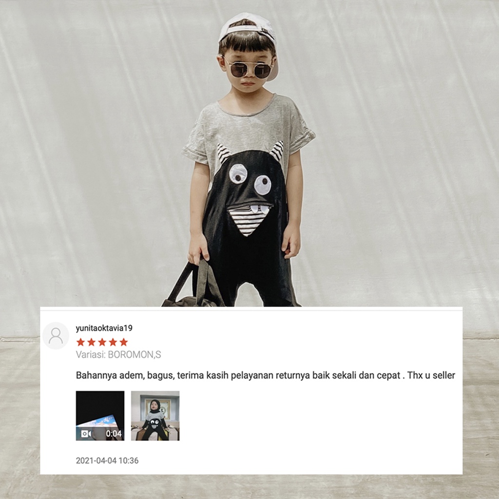 Anoba Boromon Romper - Jumpsuit Anak - Baju Main Anak - Full Cotton