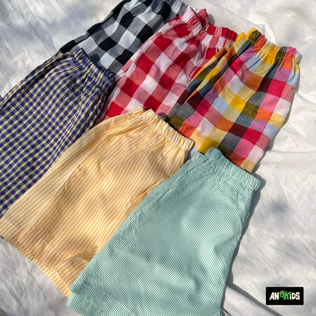 Anokids. Celana Anak Laki laki. Celana Pendek Salur. Celana Harian Anak. Boxer Anak 1-12 Tahun celana pendek anak