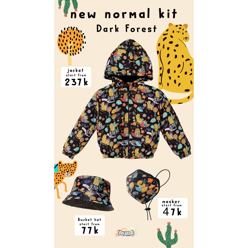 ROMPER PRINT DARK FOREST - Baju Anak Laki-Laki dan Perempuan. Jumpsuit Anak. Jumper Anak. Baju Anak.