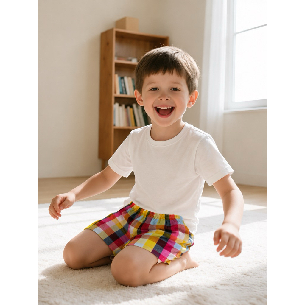 Anokids. Celana Anak Laki laki. Celana Pendek Salur. Celana Harian Anak. Boxer Anak 1-12 Tahun celana pendek anak