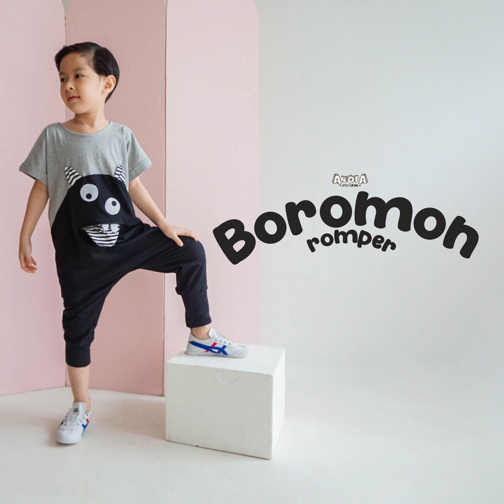 Anoba Boromon Romper - Jumpsuit Anak - Baju Main Anak - Full Cotton