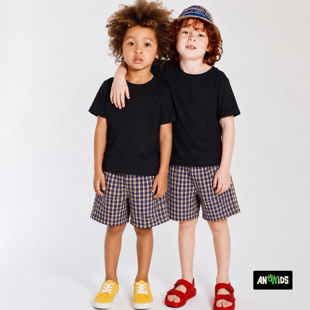 Anokids. Celana Anak Laki laki. Celana Pendek Salur. Celana Harian Anak. Boxer Anak 1-12 Tahun celana pendek anak