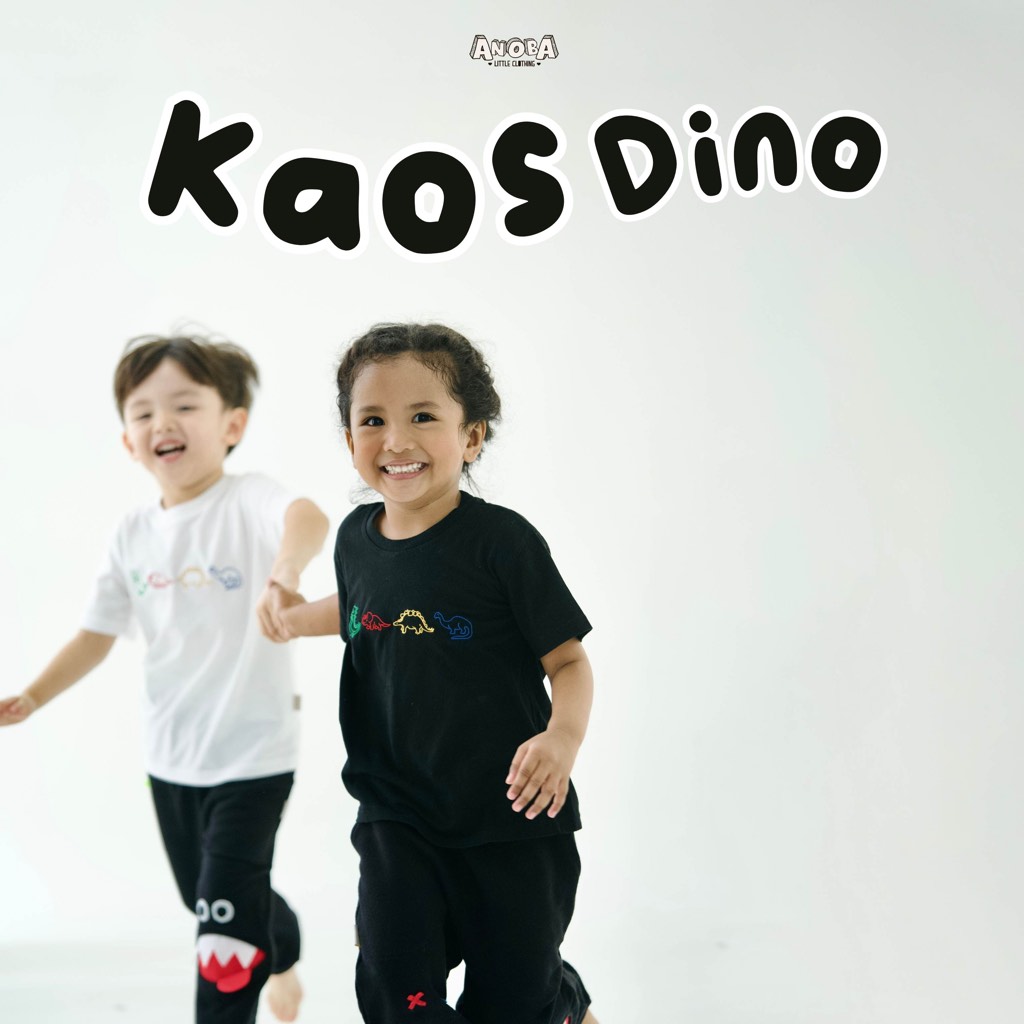 ANOBA KAOS DINO - Kaos Dino Anak & Dewasa - Kaos Couple - Kaos Kembaran