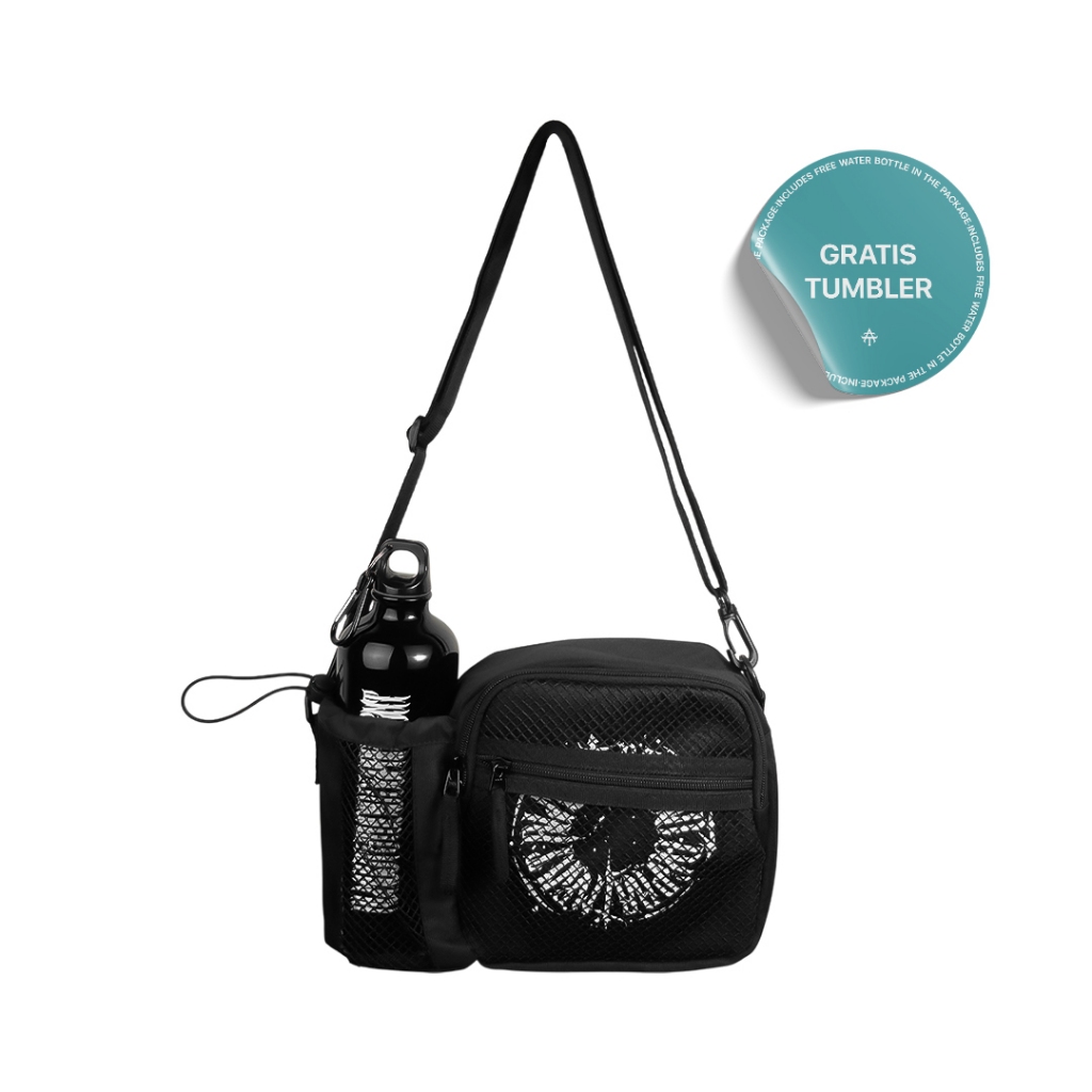 Almost Studio Hydra Sling Bag Tumbler Black – Tas Selempang Botol Minum Hitam