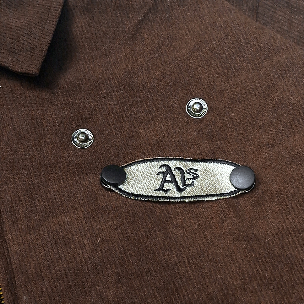 Almost Studio Sandbar Boxy Fit Work Jacket - Jaket Corduroy Bordir Patch Brown