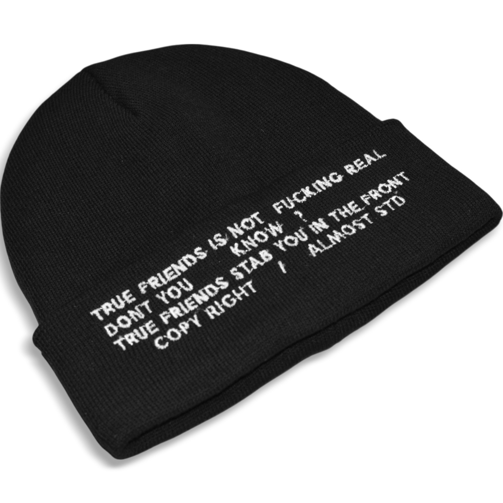 Almost Studio Veil Beanie - Topi Kupluk Rajut Hitam