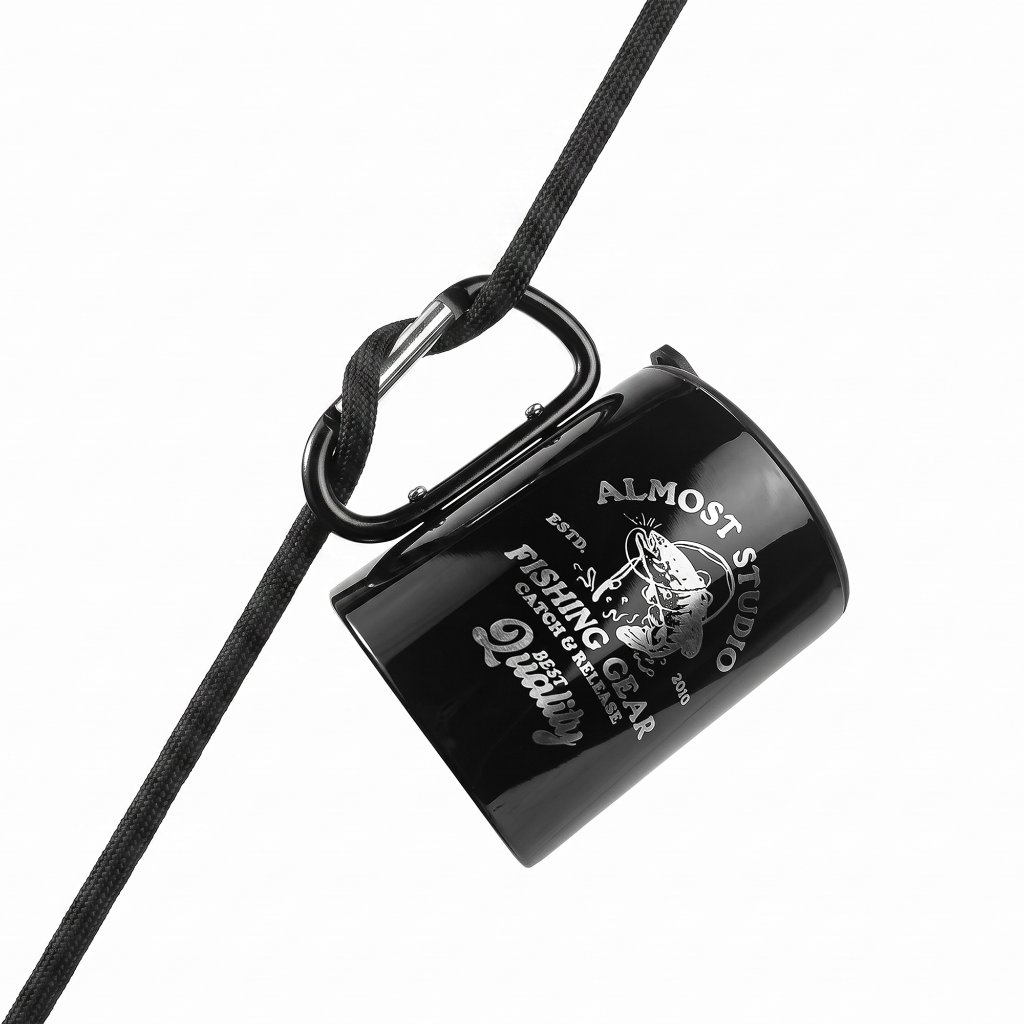 Almost Studio Fishing Thermos Carabiner Mug Vacuum Insulated 300mL - Mug Thermos Carabiner Stainless Steel Tahan Panas dan Dingin