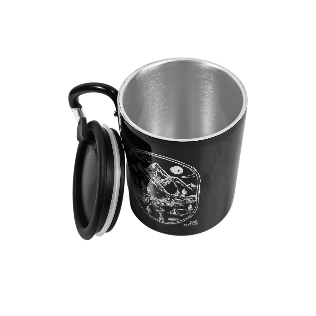 Almost Studio Adventure Thermos Carabiner Mug Vacuum Insulated 300mL - Mug Thermos Carabiner Stainless Steel Tahan Panas dan Dingin