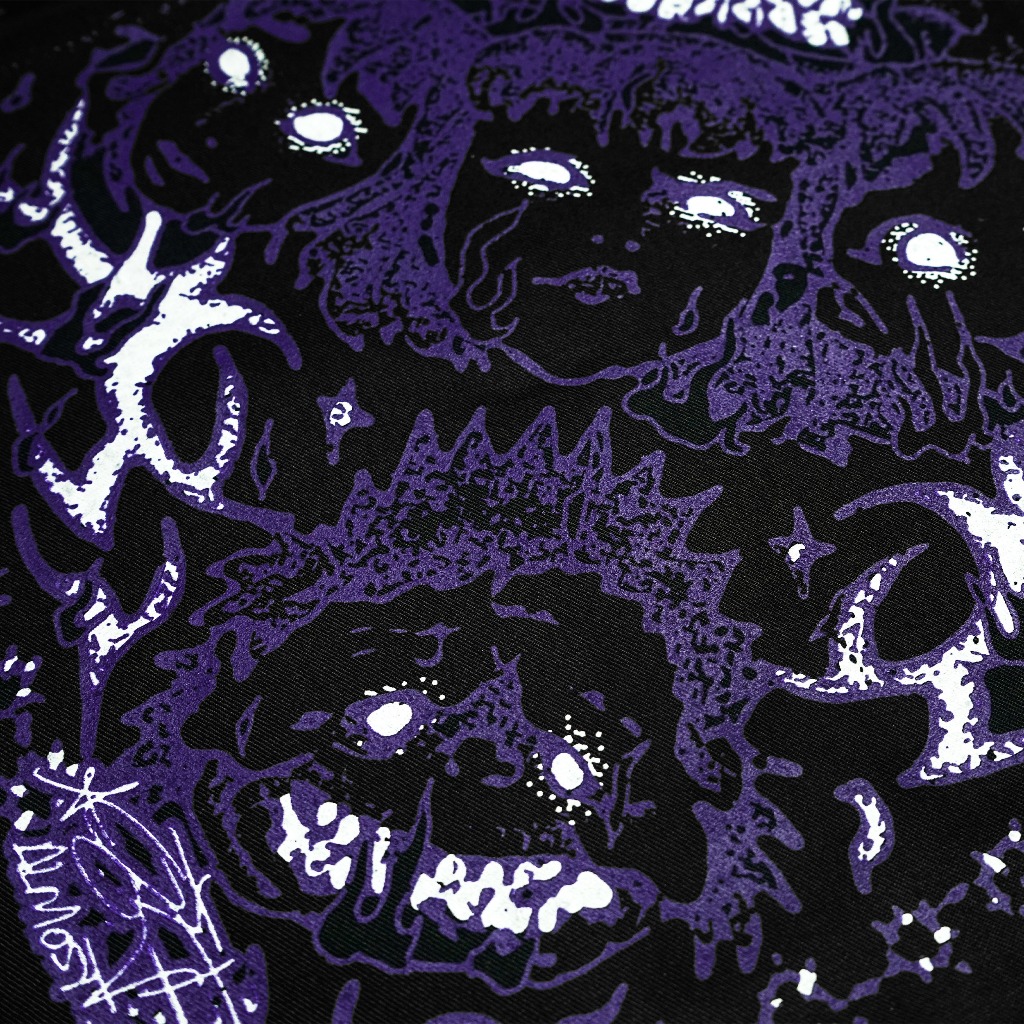 Almost Studio x 8TRO Trauma Beam Cotton Scarf - Bandana Slayer Katun Black