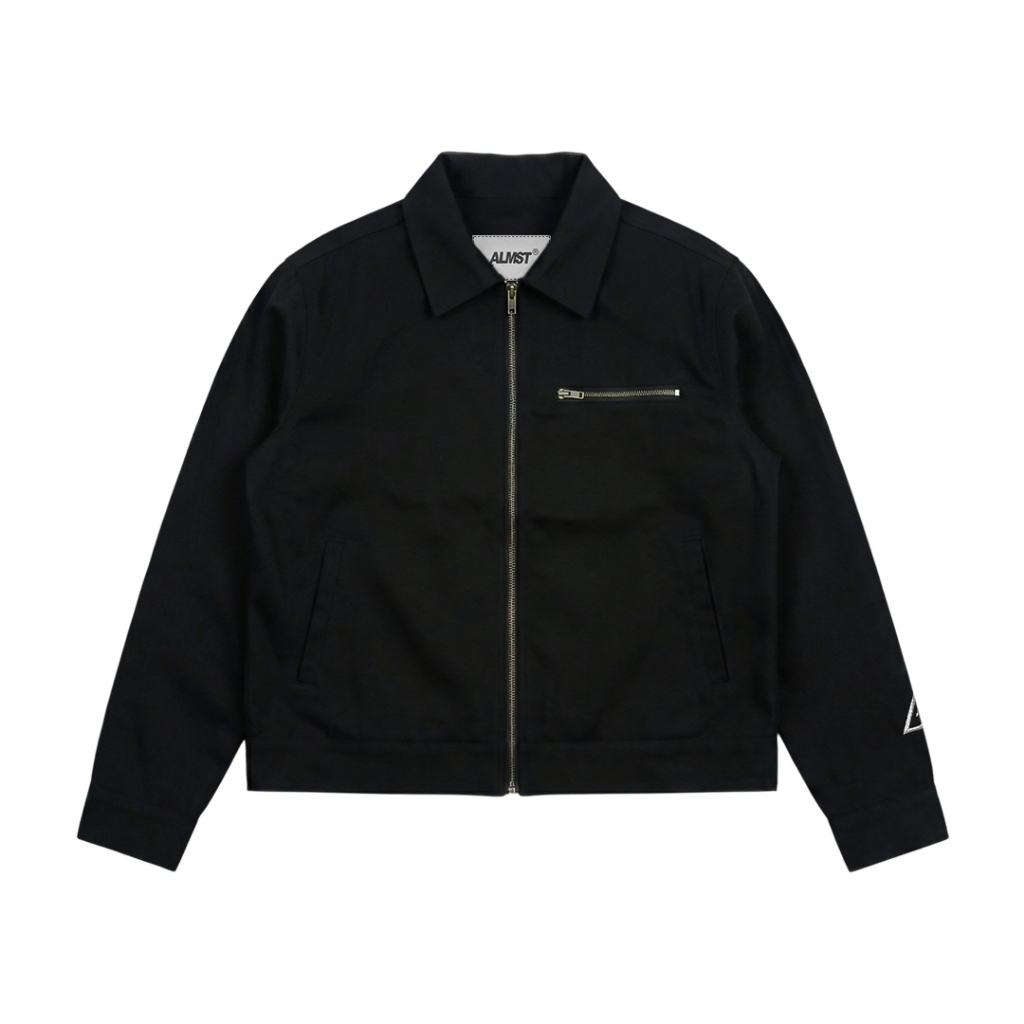 Almost Studio Structure Boxy Fit Work Jacket - Jaket Canvas Black