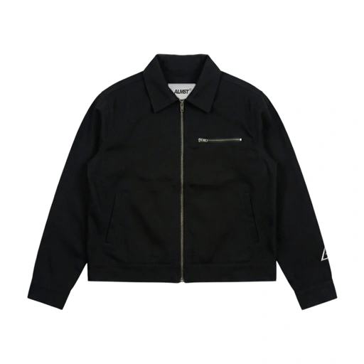 Image of Almost Studio Structure Boxy Fit Work Jacket - Jaket Canvas Black