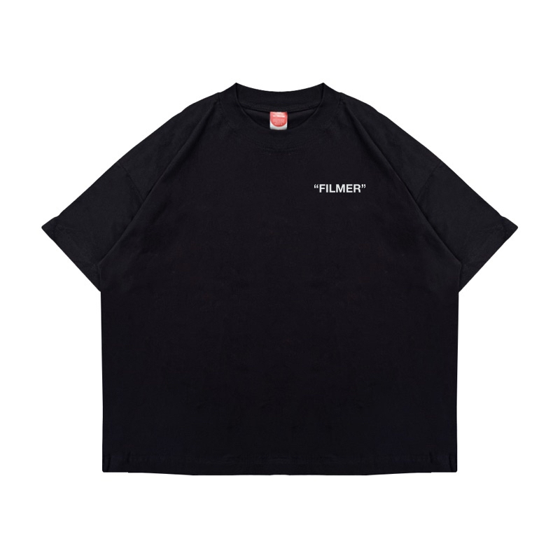 Almost Studio Filmer T-Shirt Oversize Boxy Fit - Kaos Cotton Oversize Boxy 24s Black