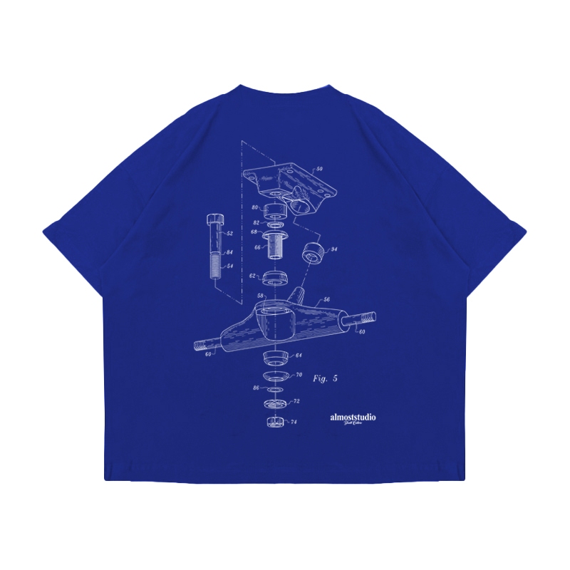 Almost Studio Truck T-Shirt Oversize Boxy Fit - Kaos Cotton Oversize Boxy 24s Black