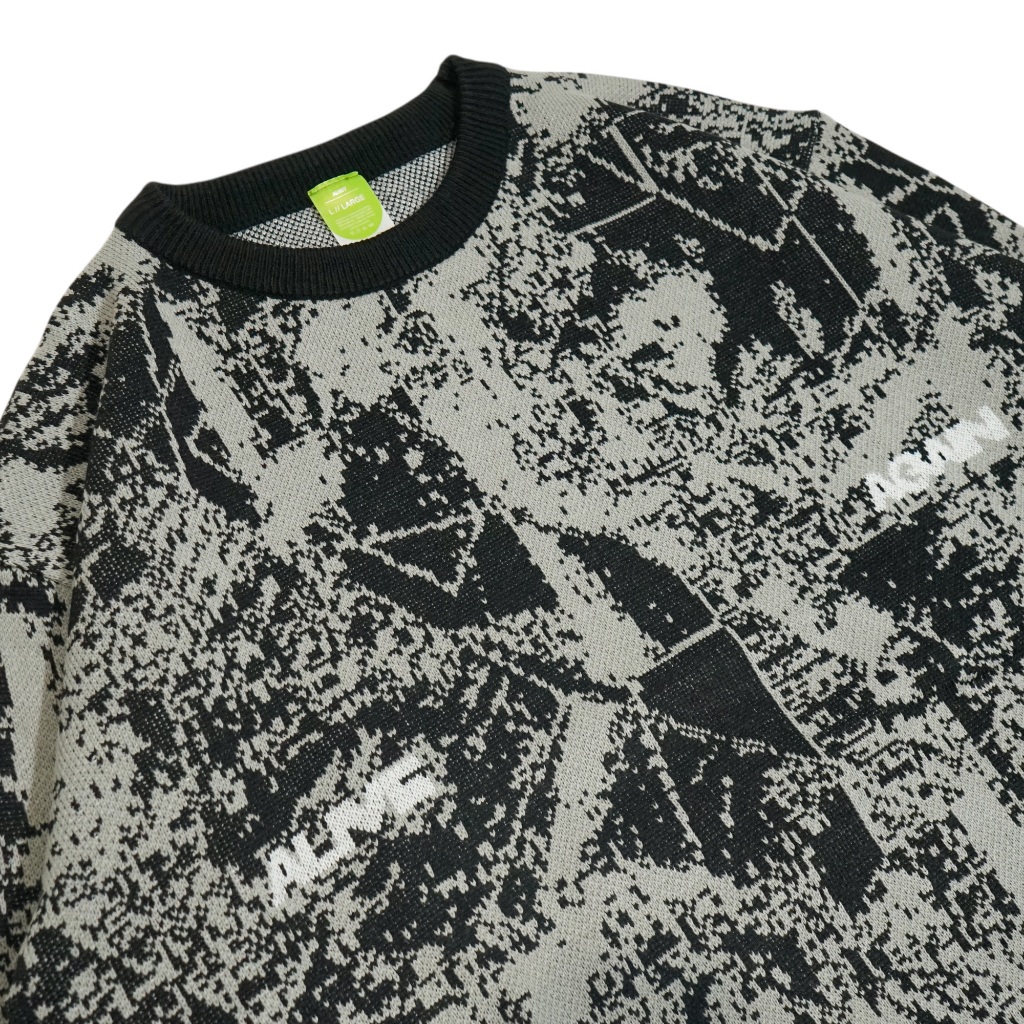 Almost Studio Revival Knit Crewneck – Sweater Rajut Oversize Unisex Casual Grey Black