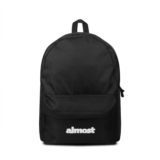 Almost Studio Draft Backpack Black – Tas Ransel Sekolah Tas Laptop Hitam