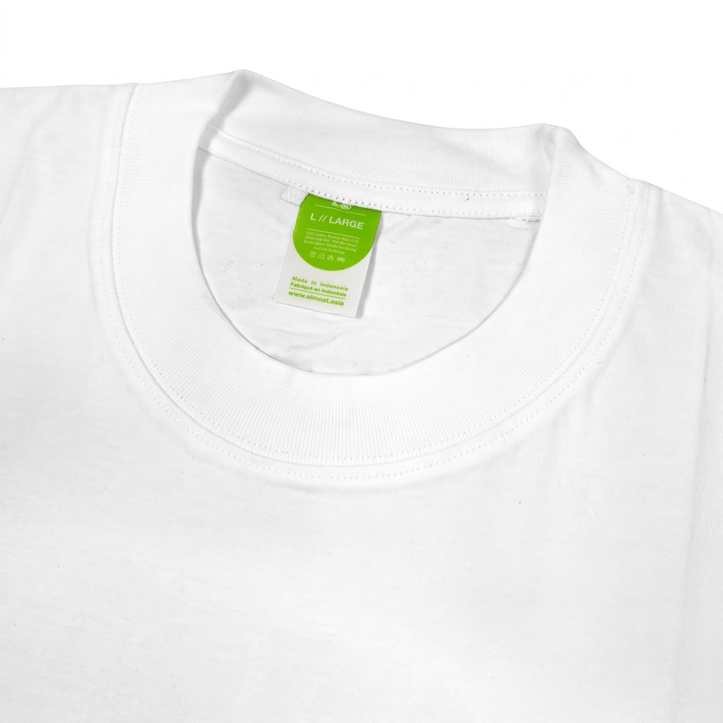 Almost Studio Embrace T-Shirt Oversize Boxy Fit - Kaos Cotton Oversize Boxy 20s White
