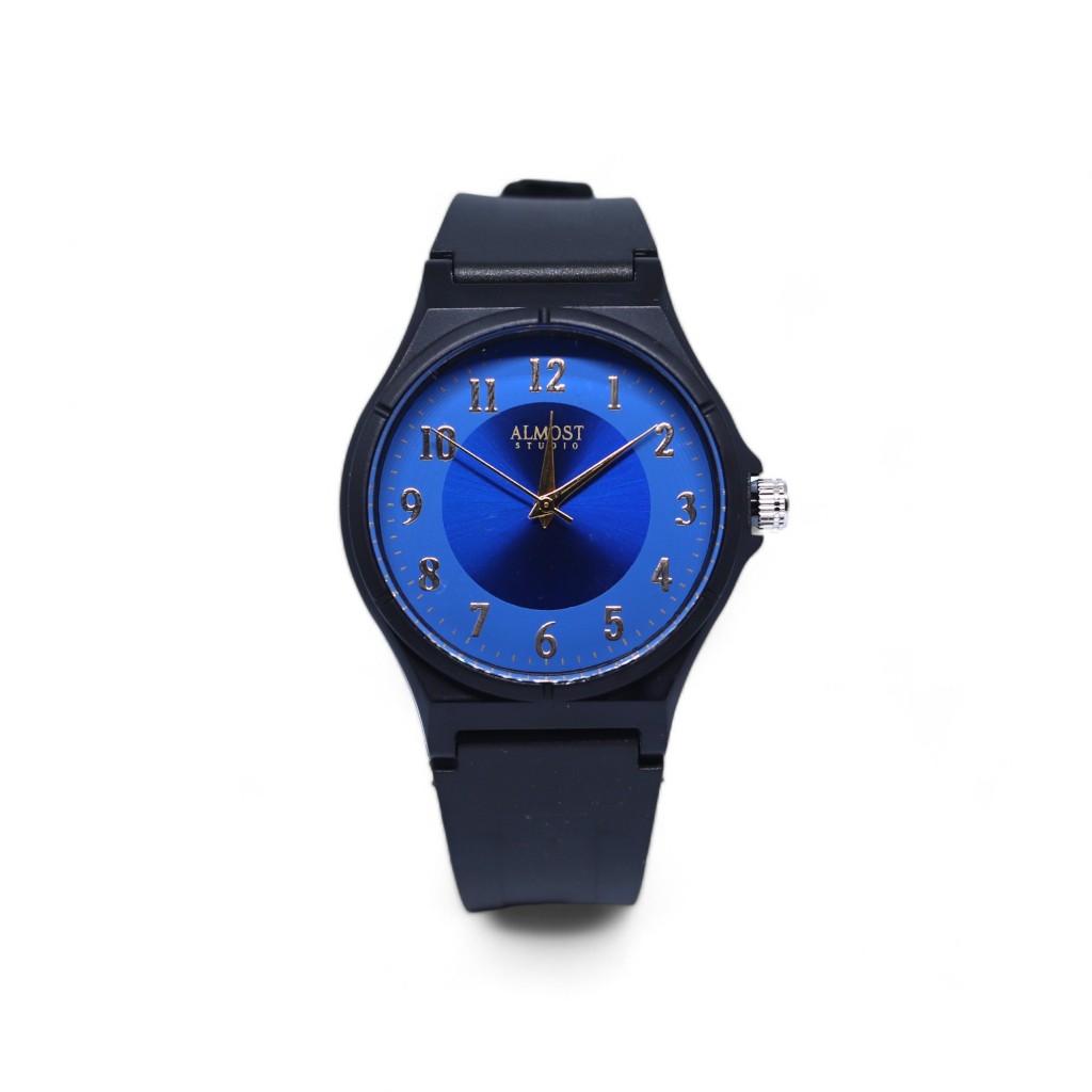 Almost Studio Pivot Bkue Analog Watch Water Resistant - Jam Tangan Analog Tahan Air