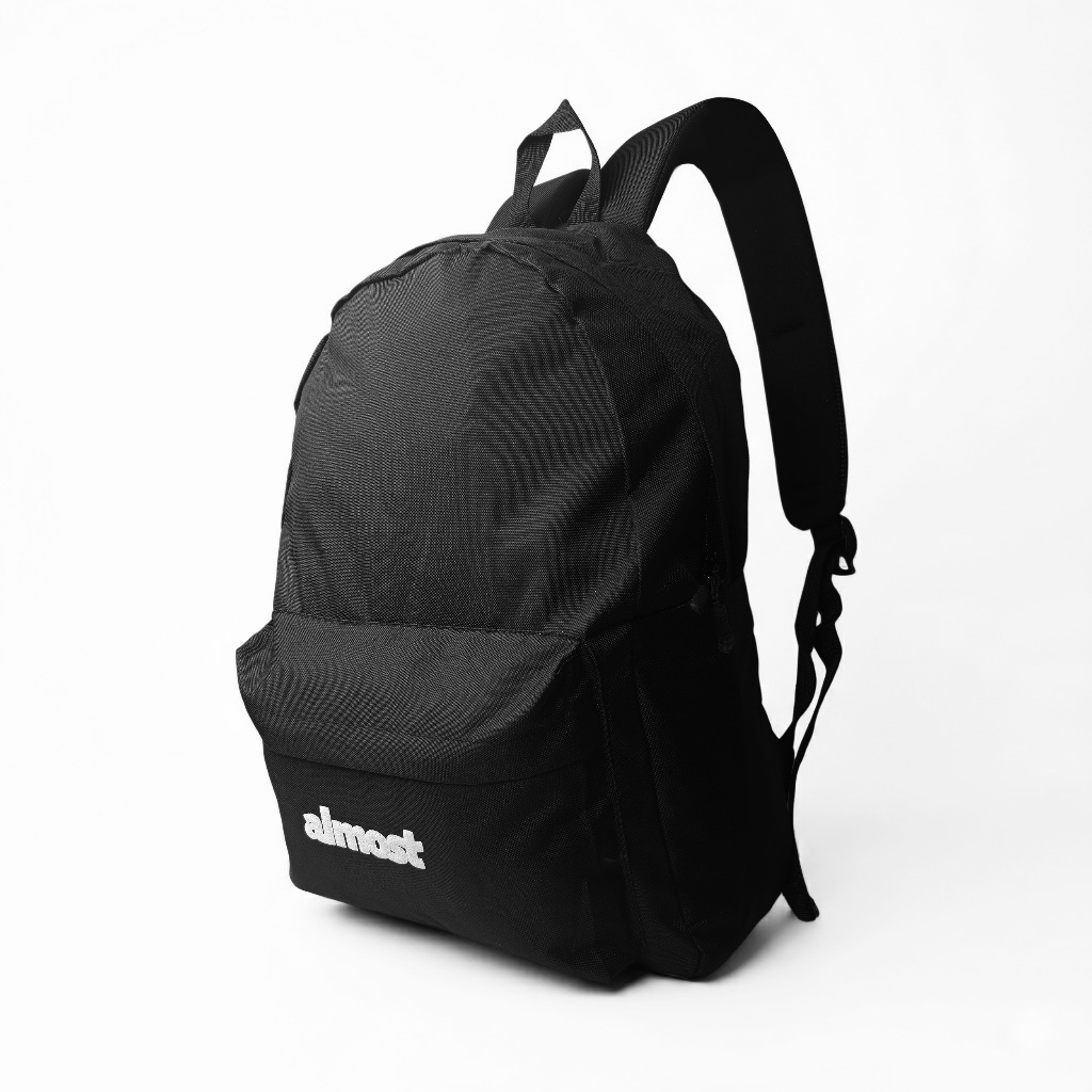 Almost Studio Draft Backpack Black – Tas Ransel Sekolah Tas Laptop Hitam