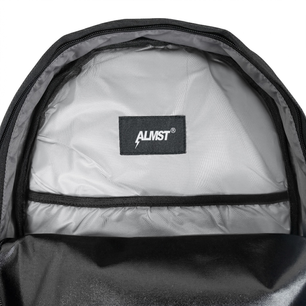 Almost Studio Draft Backpack Black – Tas Ransel Sekolah Tas Laptop Hitam