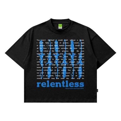 Image of Almost Studio Fierce T-Shirt Oversize Boxy Fit - Kaos Cotton Oversize Boxy 20s Black