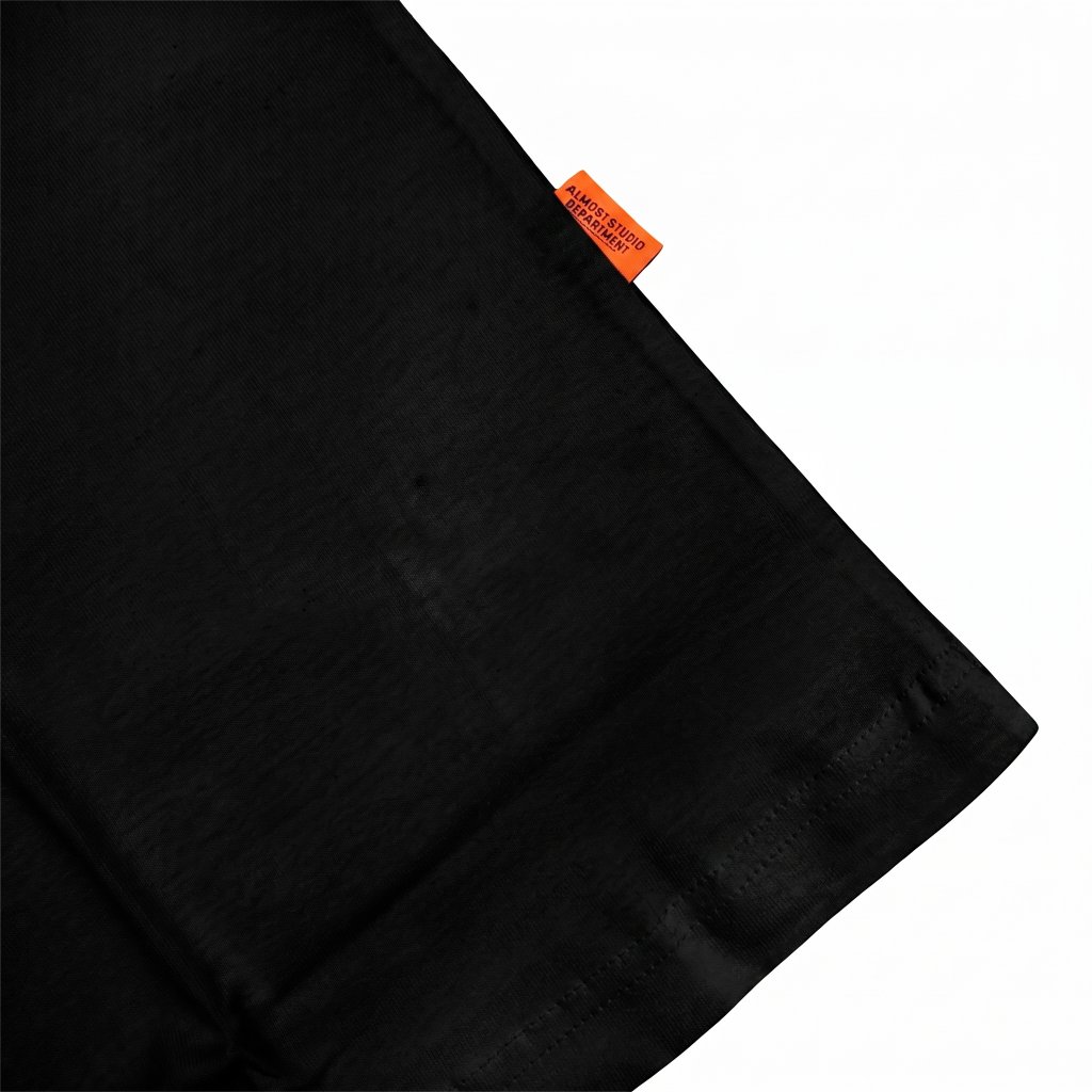Almost Studio Persuasion T-Shirt Oversize Boxy Fit - Kaos Cotton Oversize Boxy 20s Black