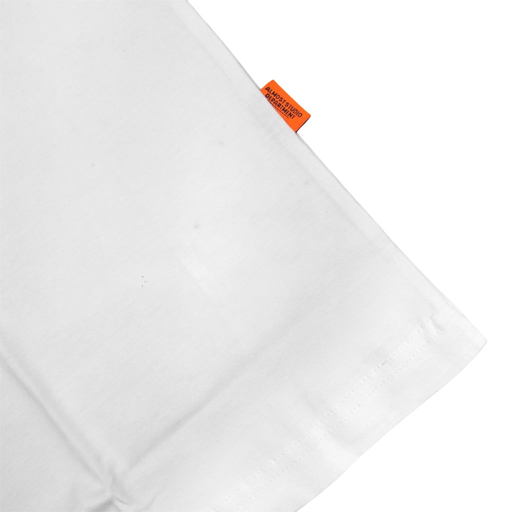 Almost Studio Movement T-Shirt Oversize Boxy Fit - Kaos Cotton Oversize Boxy 20s White