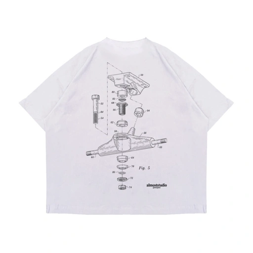 Almost Studio Truck T-Shirt Oversize Boxy Fit - Kaos Cotton Oversize Boxy 24s Black