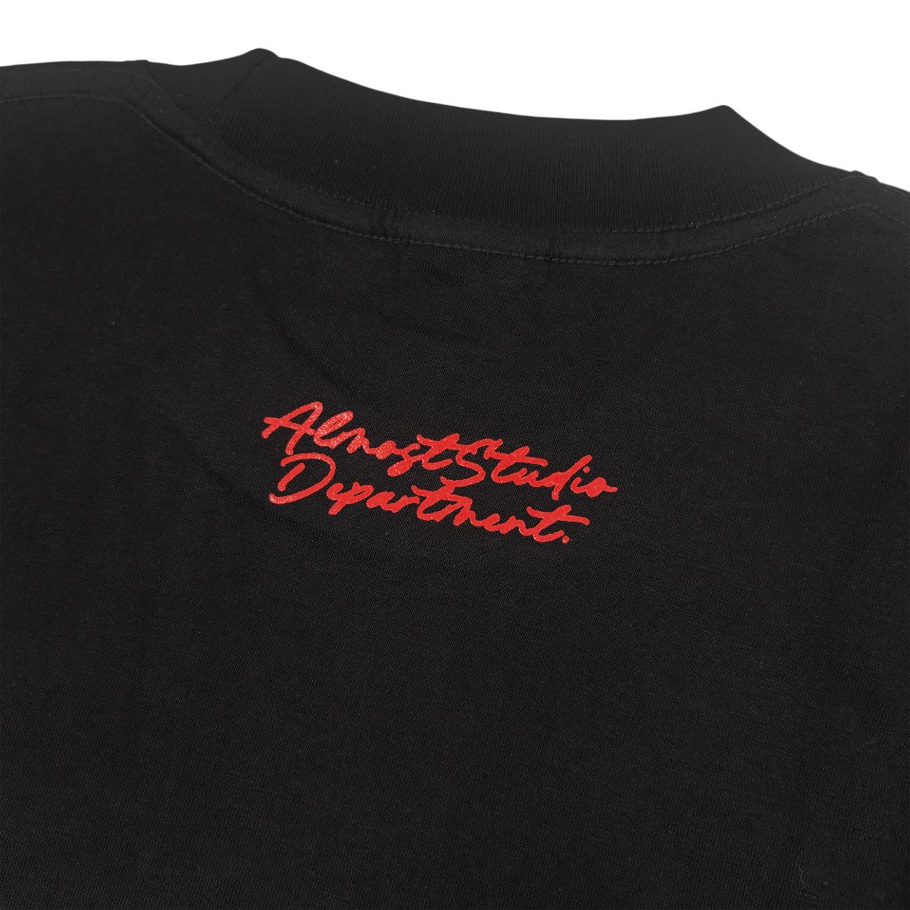 Almost Studio Persuasion T-Shirt Oversize Boxy Fit - Kaos Cotton Oversize Boxy 20s Black