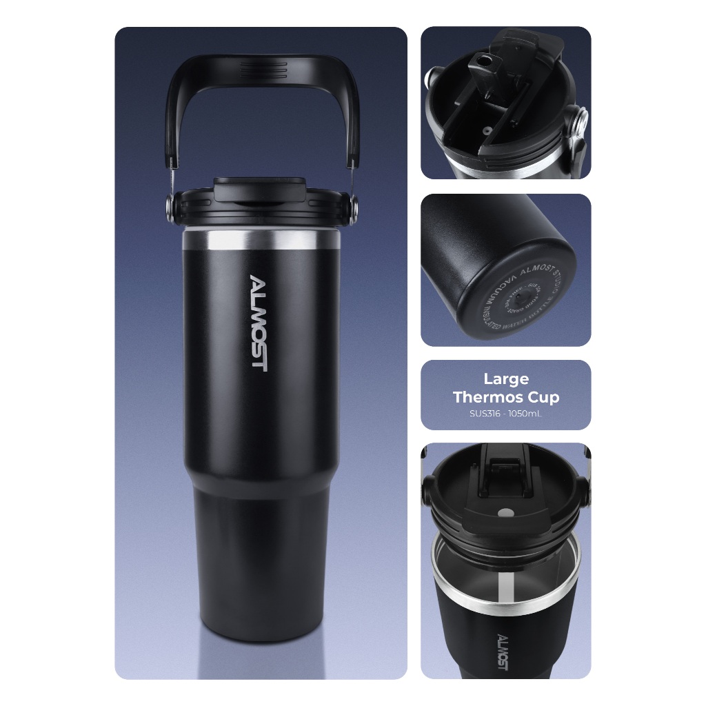 Almost Studio Minima Collection Tumbler Thermos Mug Vacuum Insulated l - Botol Minum Stainless Steel BPA Free Tahan Panas Dingin