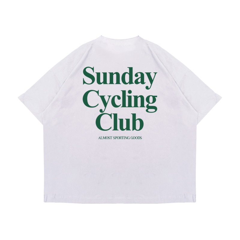 Almost Studio Cycling T-Shirt Oversize Boxy Fit - Kaos Cotton Oversize Boxy 24s Black