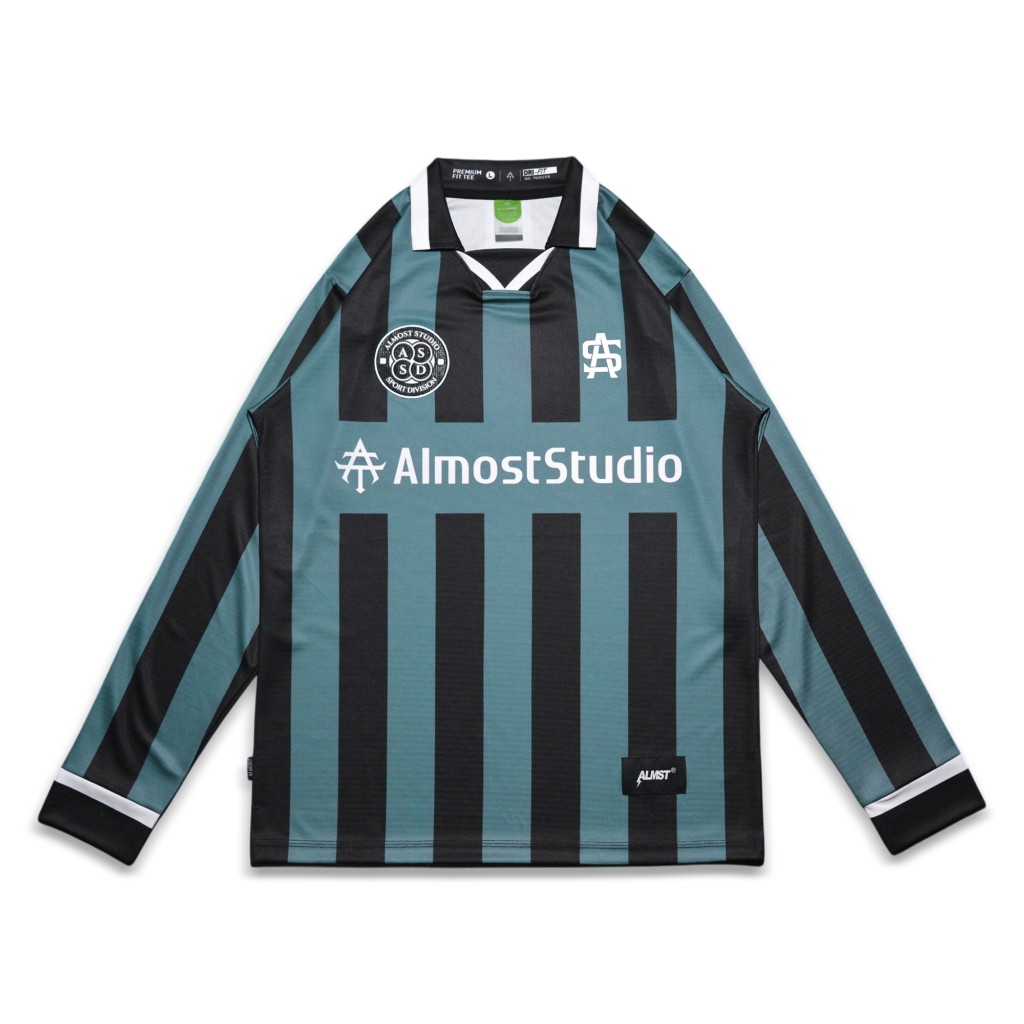 Almost Studio Meriva Oversize Longsleeve Jersey Stripe Black - Green