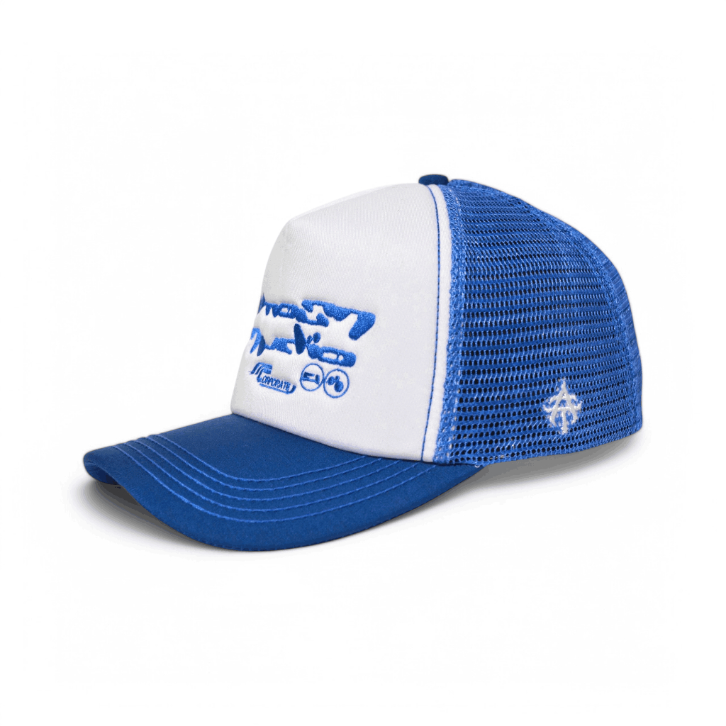 Almost Studio Neotype Trucker Cap - Topi Jaring Blue White