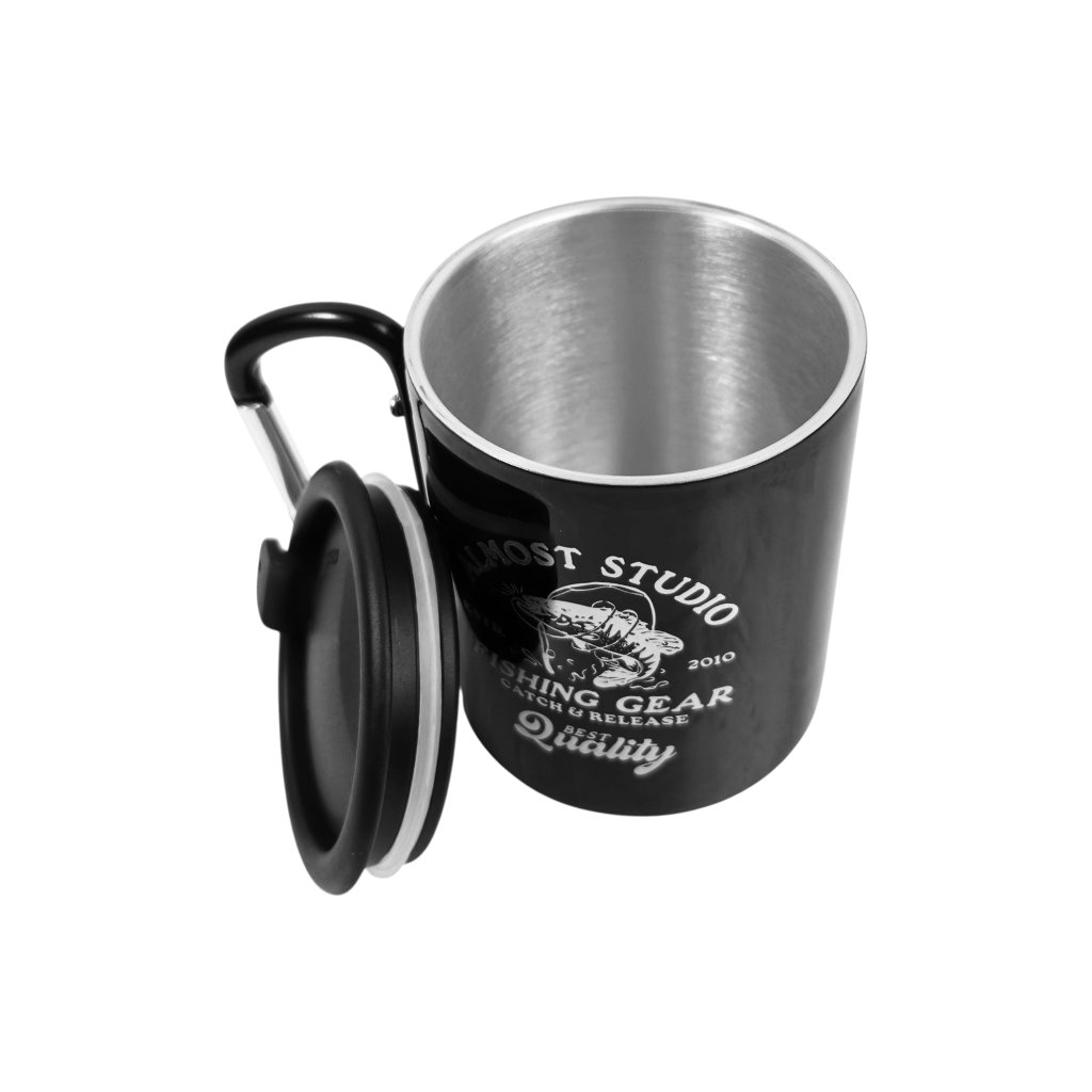 Almost Studio Fishing Thermos Carabiner Mug Vacuum Insulated 300mL - Mug Thermos Carabiner Stainless Steel Tahan Panas dan Dingin