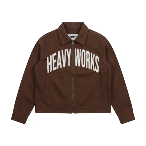 Image of Almost Studio Shiftwork Boxy Fit Work Jacket - Jaket Canvas Brown
