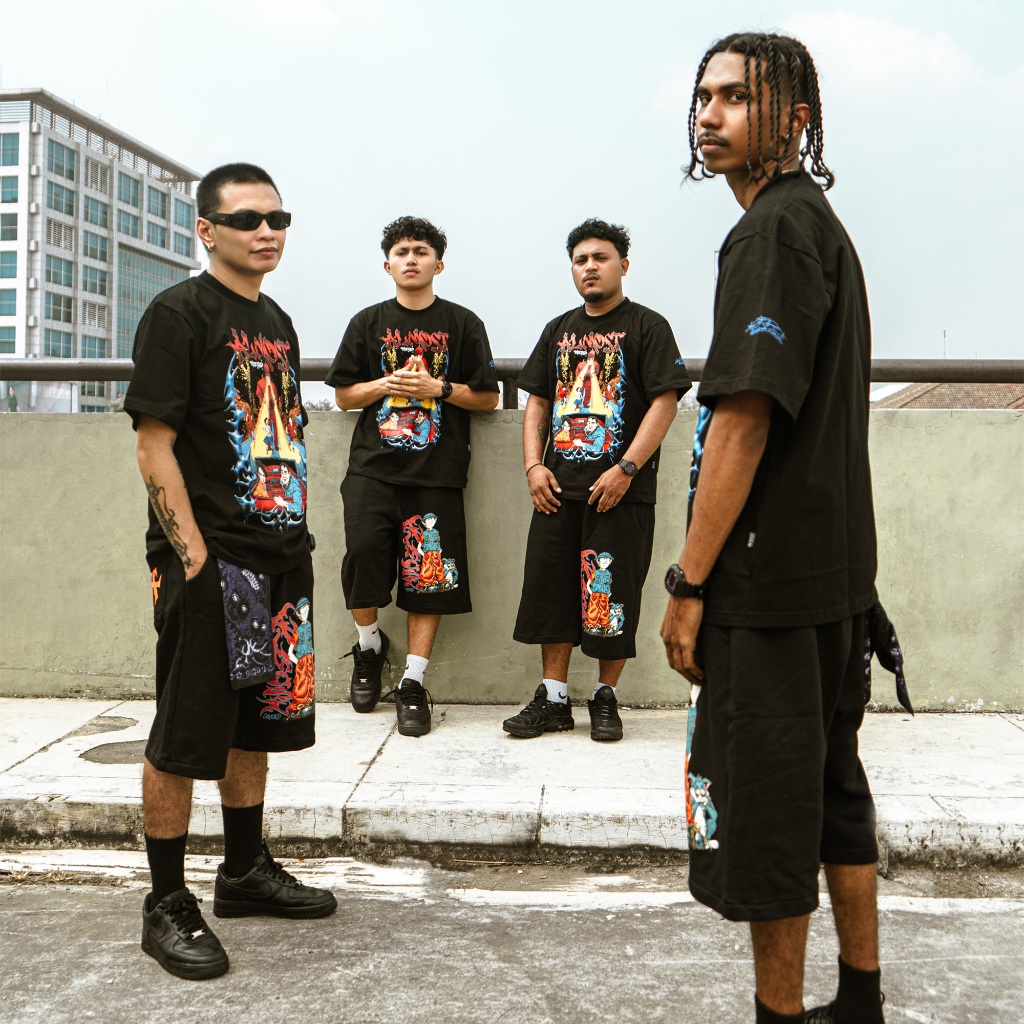 Almost Studio x 8TRO Parentcore Oversized T-Shirt - Kaos Cotton Heavyweight 16s Black