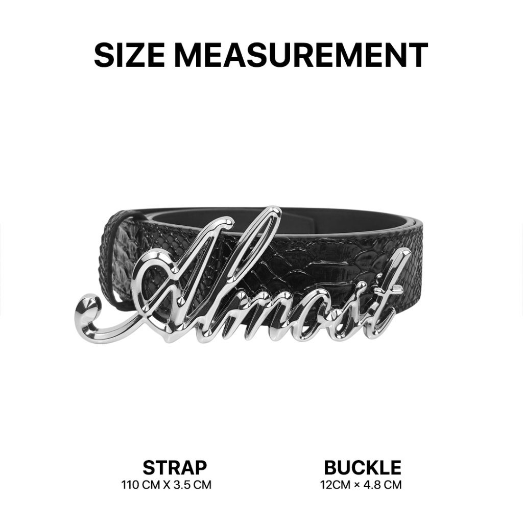 Almost Studio Alter Belt Leather Black - Ikat Pinggang Kulit Hitam