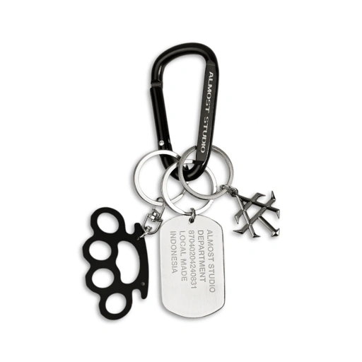 Image of Almost Studio Trident Keychain Set – Bag Charm Gantungan Kunci  Dog Tag